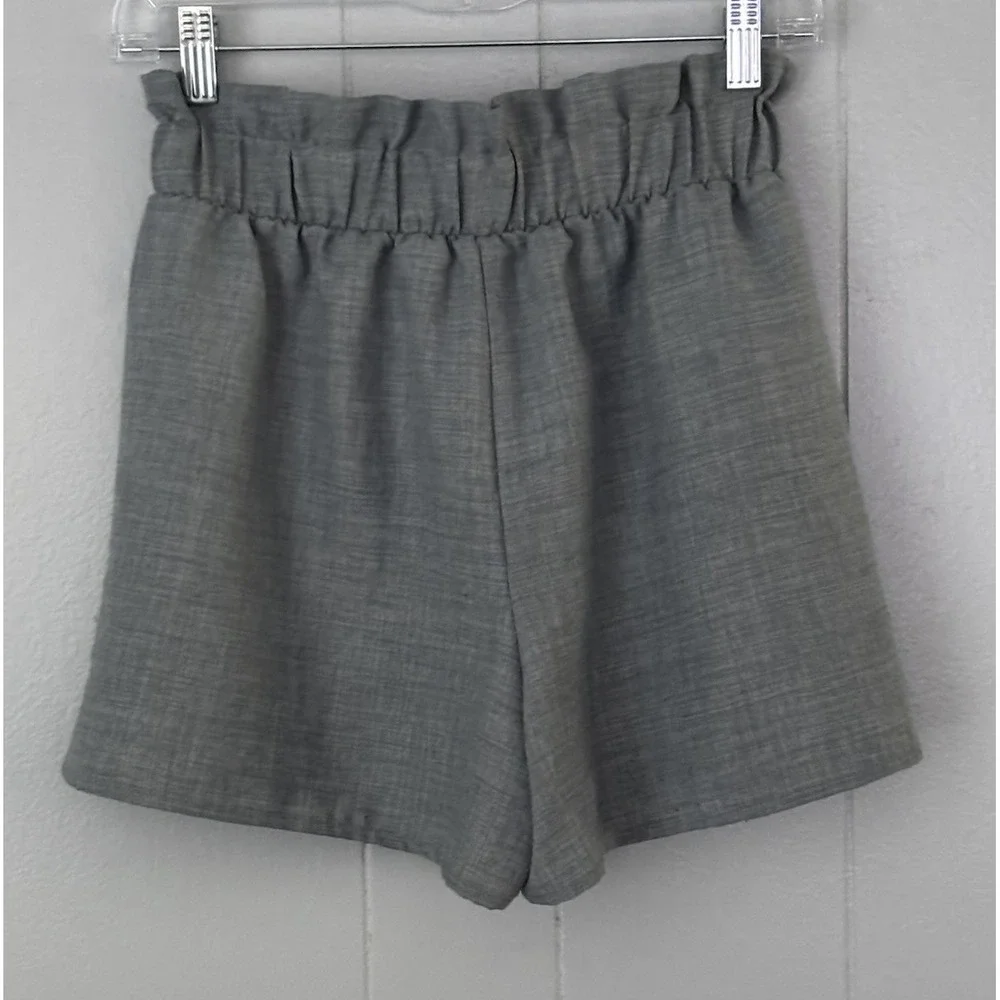 143 Story‎ Gray Paperbag Waist Tie Front Shorts Women's Small
